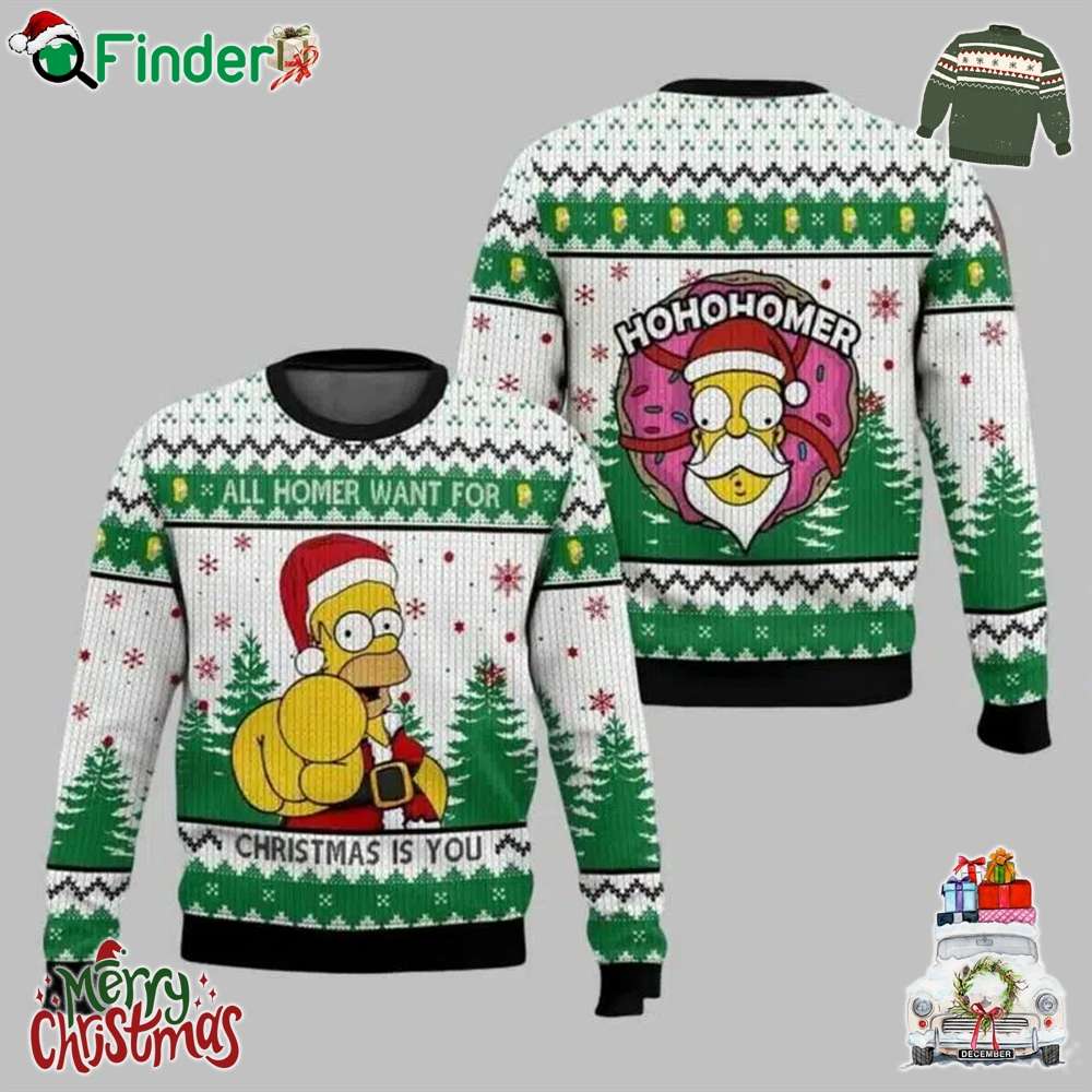 Simpson All Homer Hohohohomer Christmas Is You Ugly Christmas Sweater Simpson All Homer Hohohohomer Christmas Is You Ugly Christmas Sweater