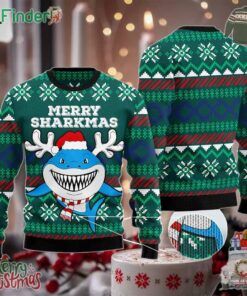 Merry Sharkmas Xmas Holiday Gift Ugly Christmas Sweater