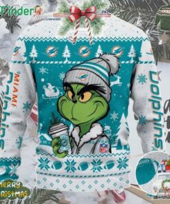 Miami Dolphins Grinch Stolen Christmas 2024 Grinchmas Ugly Sweater For Fans