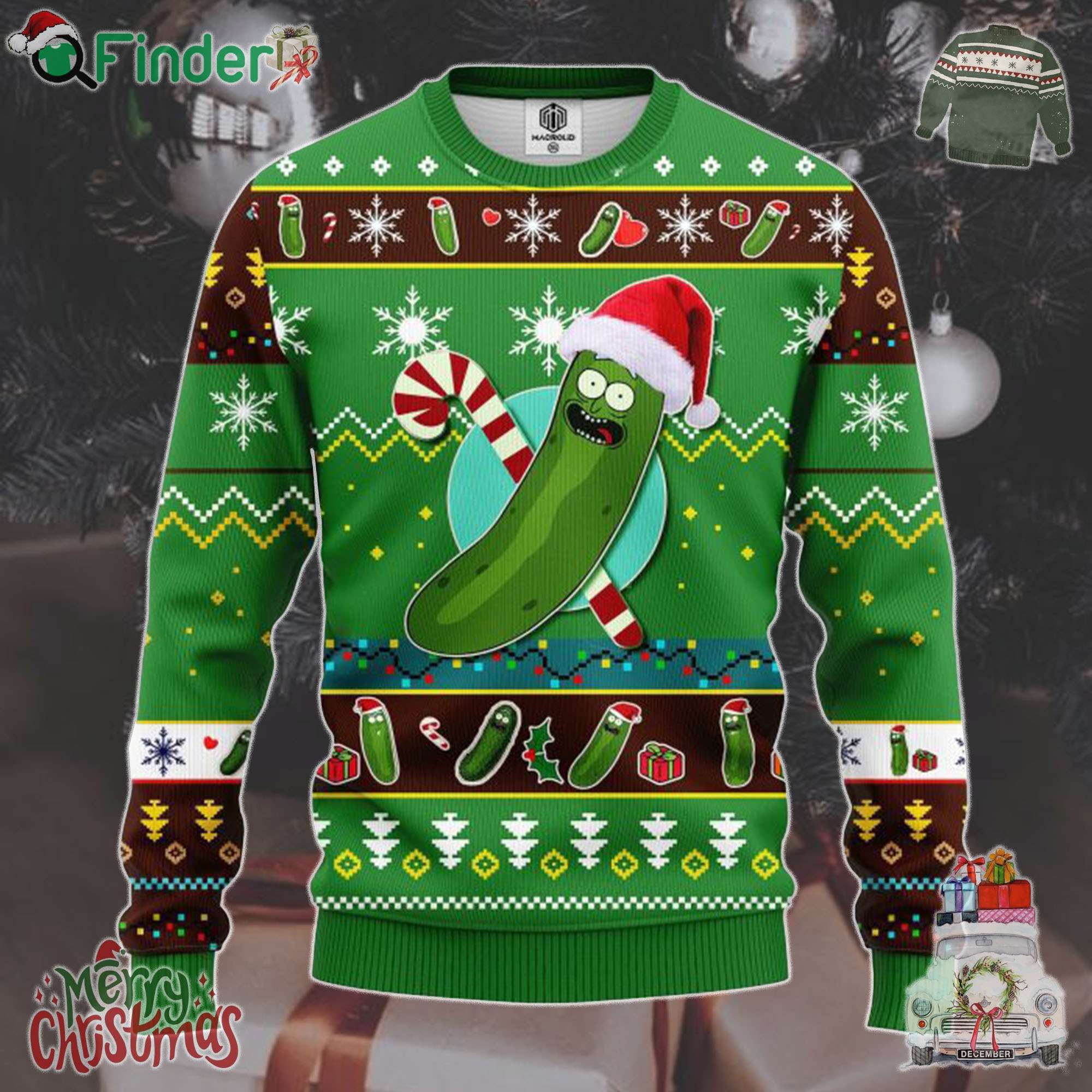 Pickle Rick And Morty Funny Ugly Christmas Sweater Pickle Rick And Morty Funny Ugly Christmas Sweater