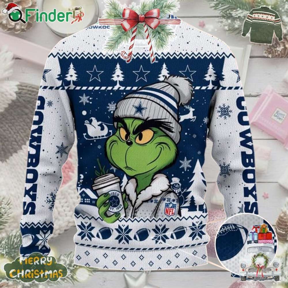 Nfl Dallas Cowboys Grinch Stolen Christmas 2024 Grinchmas Christmas Ugly Sweater Nfl Dallas Cowboys Grinch Stolen Christmas 2024 Grinchmas Christmas Ugly Sweater