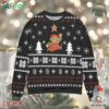 Pixel Mario Pine Tree And Snowflake Pattern Ugly Christmas Sweater All Over Print 3d Sweater Black