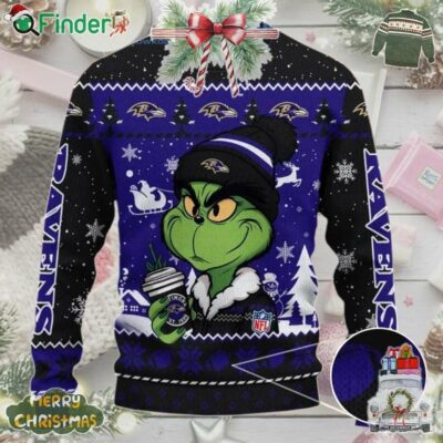 Nfl Baltimore Ravens Grinch Stolen Christmas 2024 Grinchmas Ugly Christmas Sweater
