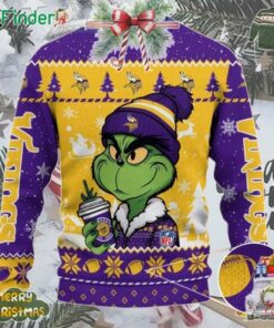 Minnesota Vikings Grinch Stolen Christmas 2024 Grinchmas Ugly Sweater