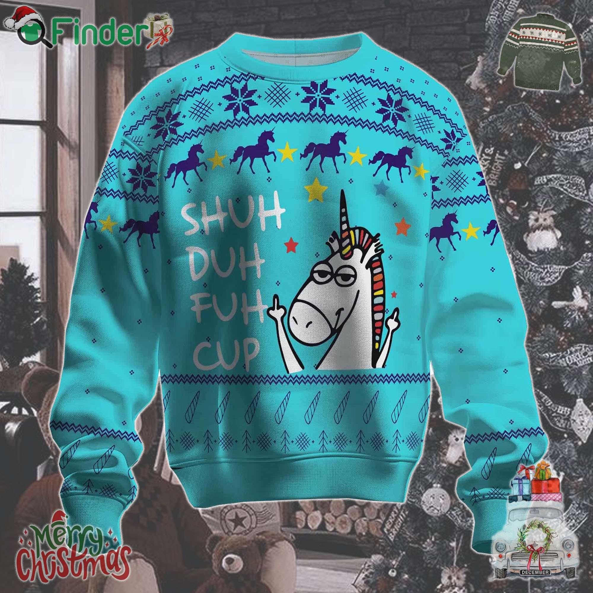 Unicorn Shuh Duh Fuh Cup Ugly Christmas Sweater Unicorn Shuh Duh Fuh Cup Ugly Christmas Sweater