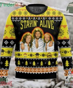 Bee Gees Stayin Alive Christmas Ugly Sweater Gift For Christmas