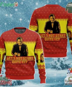 Pulp Fiction Winston Wolf Let's Not Start Sucking Each Others Dicks Quite Yet Christmas Ugly Sweater