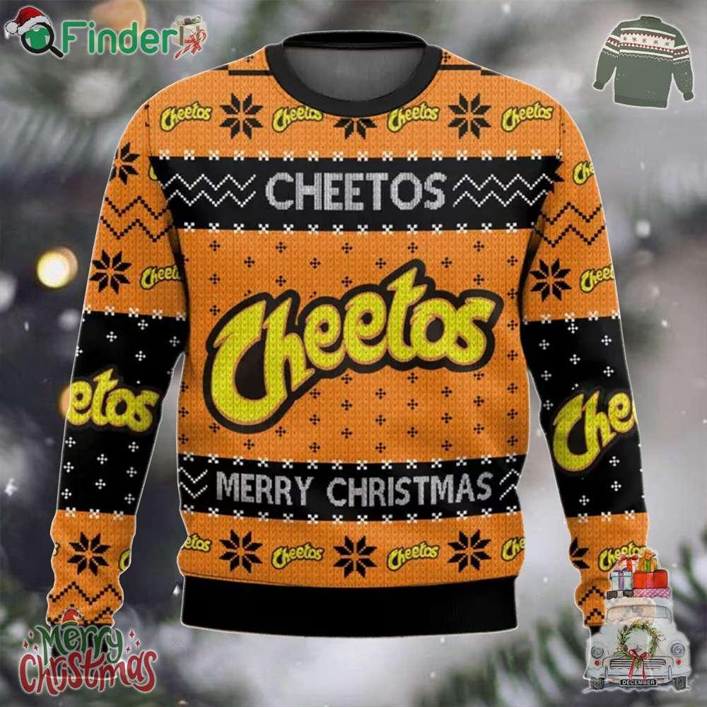 Cheetos Snack Brand Merry Christmas Ugly Sweater Cheetos Snack Brand Merry Christmas Ugly Sweater