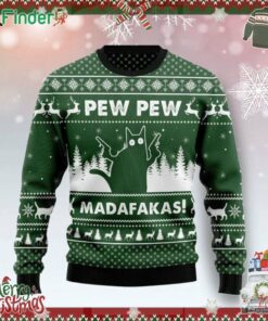 Cat Pew Pew Madafakas Funny Ugly Christmas Sweater