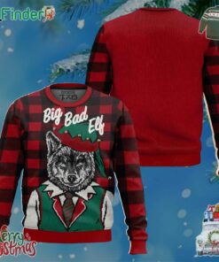 Big Bad Wolf Elf Merry Christmas Ugly Sweater Party