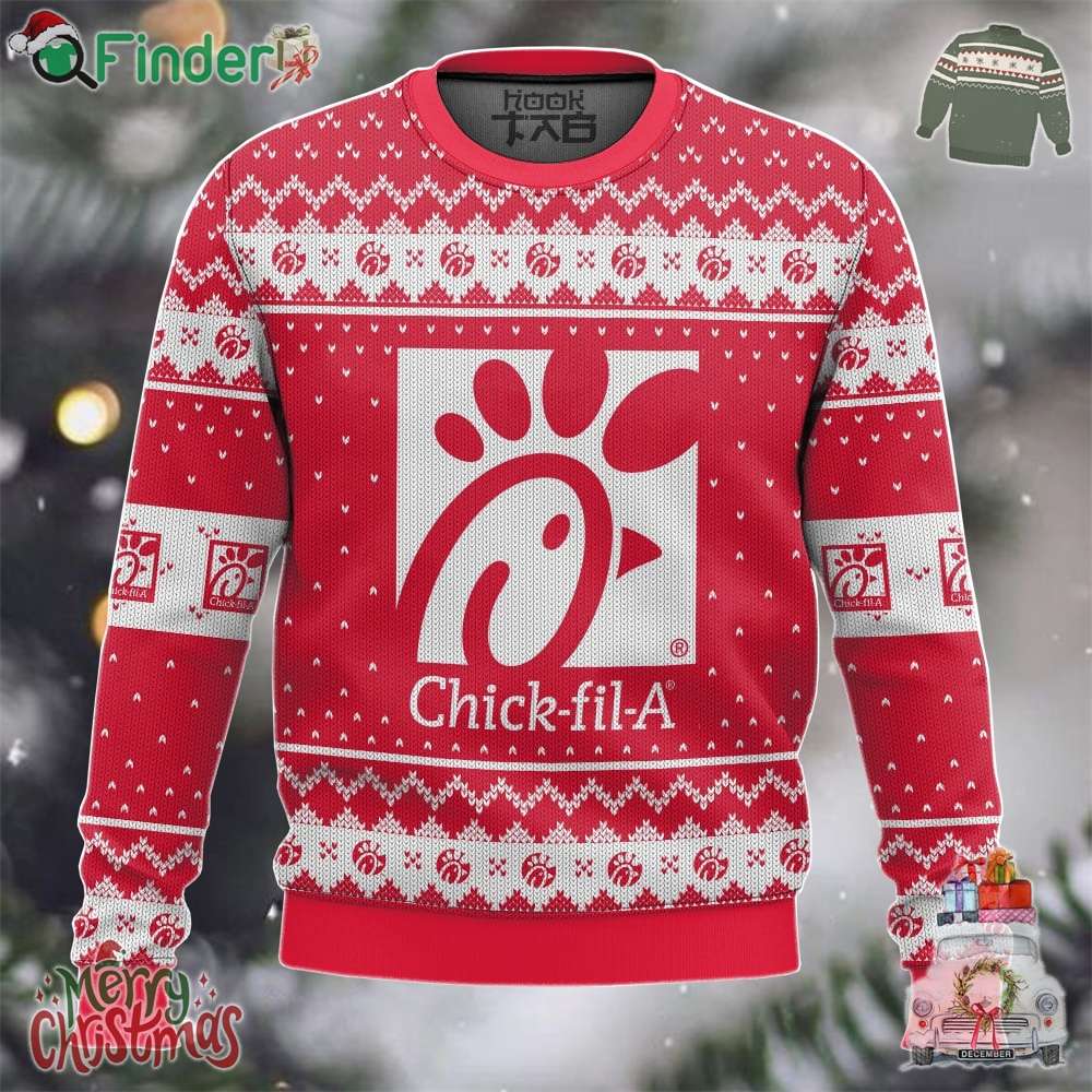 Chick fil a Ugly Christmas Sweater Chick-fil-a Ugly Christmas Sweater