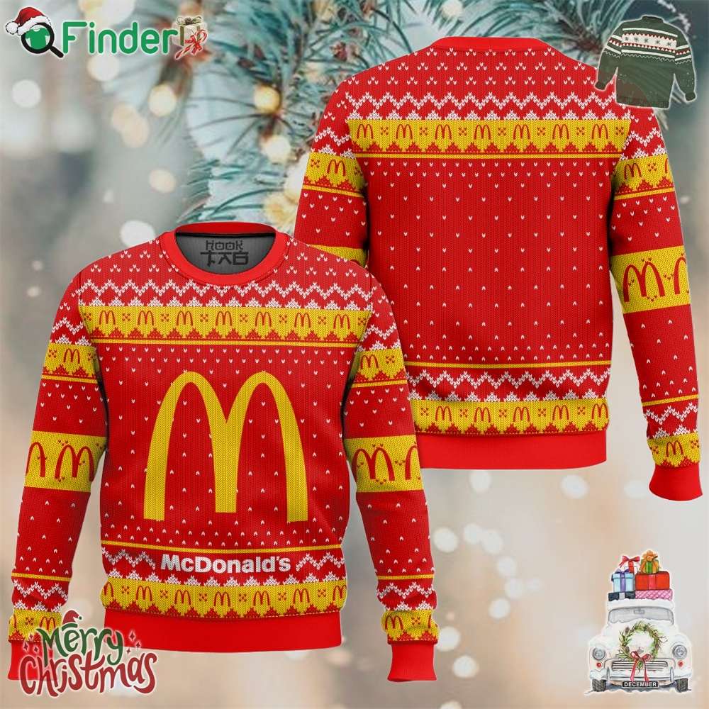 Mcdonalds Fast Food Ugly Christmas Sweater Mcdonalds Fast Food Ugly Christmas Sweater