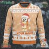 Name Customize Bluey Orange Christmas Ugly Sweater