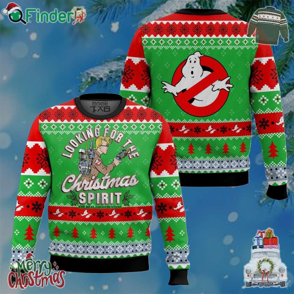 Ghostbusters Looking For Christmas Spirit Ugly Sweater Gift For Christmas Ghostbusters Looking For Christmas Spirit Ugly Sweater Gift For Christmas