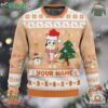 Bluey Orange Funny Christmas Ugly Sweater Name Customize