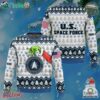 Grinch X Us Space Force Ugly Christmas Sweater Custom Name V2