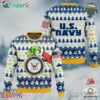 Grinch X Us Navy Ugly Christmas Sweater Custom Name V2