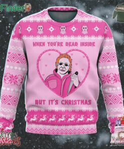 Michael Myers When You're Dead Inside But It's Ugly Christmas Sweater