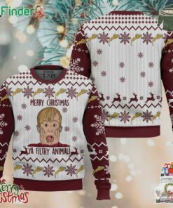 Kevin Merry Christmas Ya Filthy Animal Home Alone Woolen Ugly Christmas Sweater