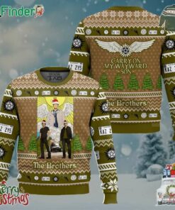 Supernatural Tv Show The Brothers Carry On My Wayward Son Christmas Ugly Sweater
