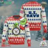 Custom Name Grinch X Us Navy Ugly Christmas Sweater V1