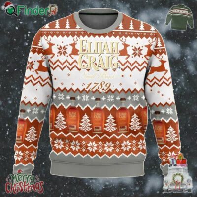 Limited Edition Elijah Craig Bourbon Small Batch 1789 Christmas Sweater