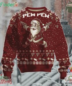 Santa Claus Pew Pew Ugly Christmas Sweater