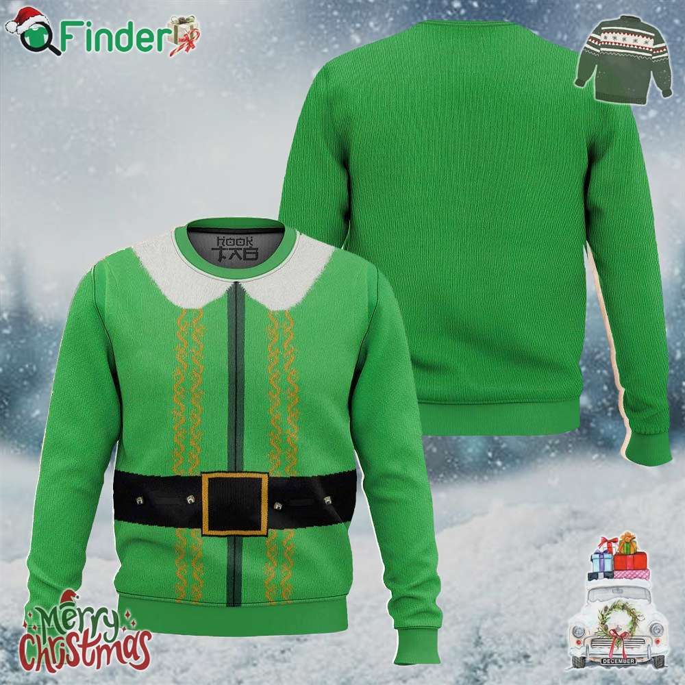 Elf Outfit Funny Christmas Ugly Sweater Elf Outfit Funny Christmas Ugly Sweater