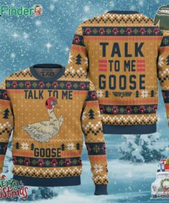 Talk To Me Goose Top Gun Christmas Ugly Sweater