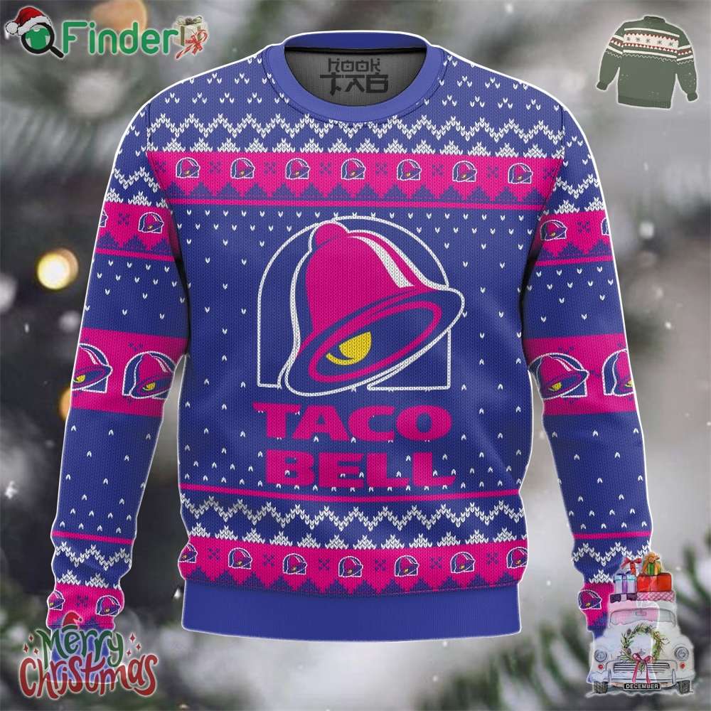 Taco Bell Fast Food Ugly Christmas Sweater Taco Bell Fast Food Ugly Christmas Sweater