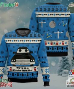 Were On A Mission From God Blues Brothers Christmas Ugly Sweater