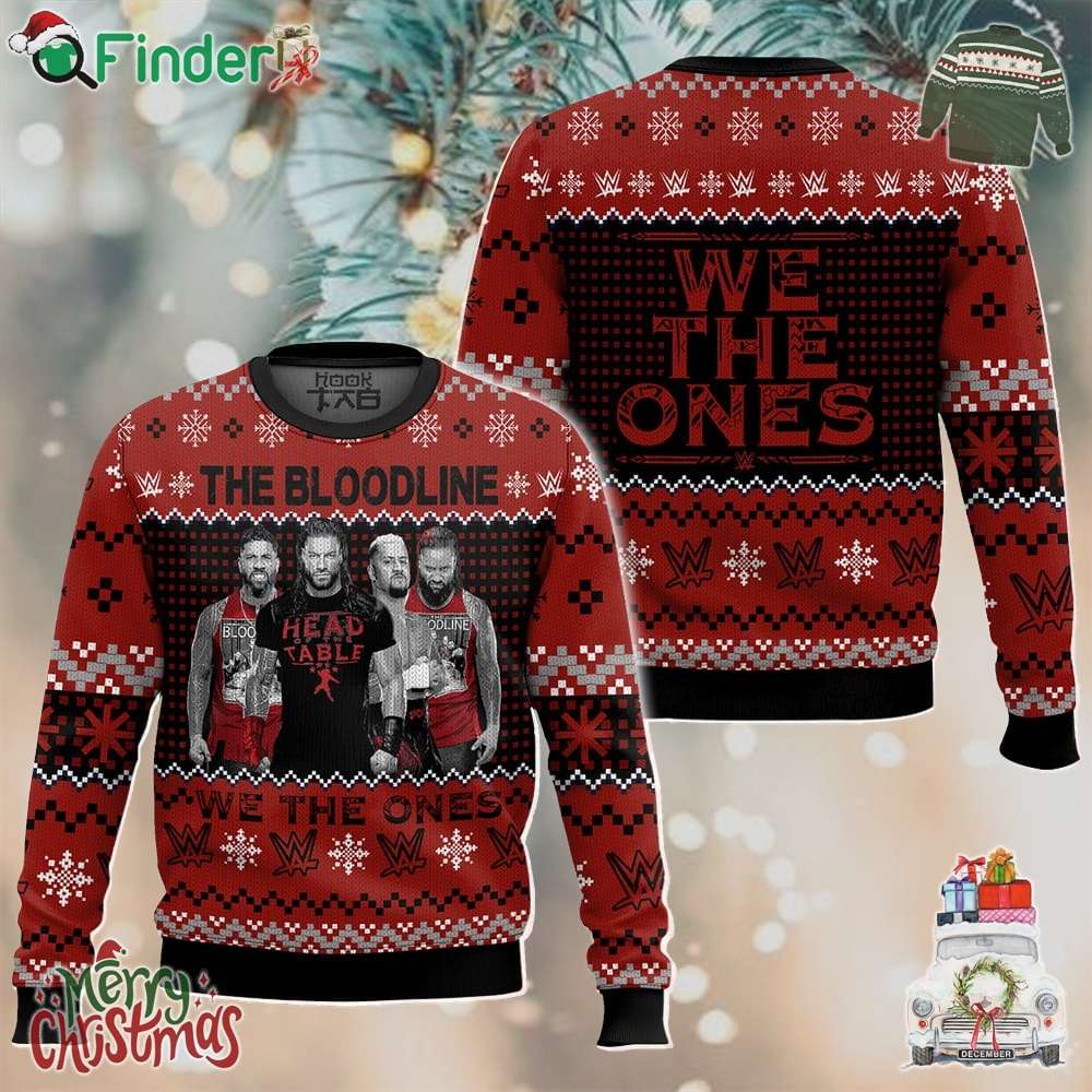 We The Ones The Bloodline Wwe Ugly Christmas Sweater We The Ones The Bloodline Wwe Ugly Christmas Sweater