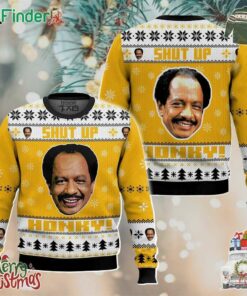 The Jeffersons George Jefferson Shut Up Honkey Funny Ugly Christmas Sweater