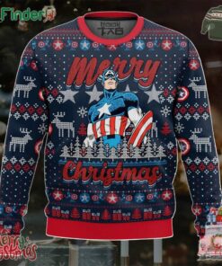Captain American Merry Christmas Ugly Sweater Gift For Captain American Fans