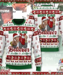 Eminem Shady Claus Believer Merry Christmas Ugly Sweater