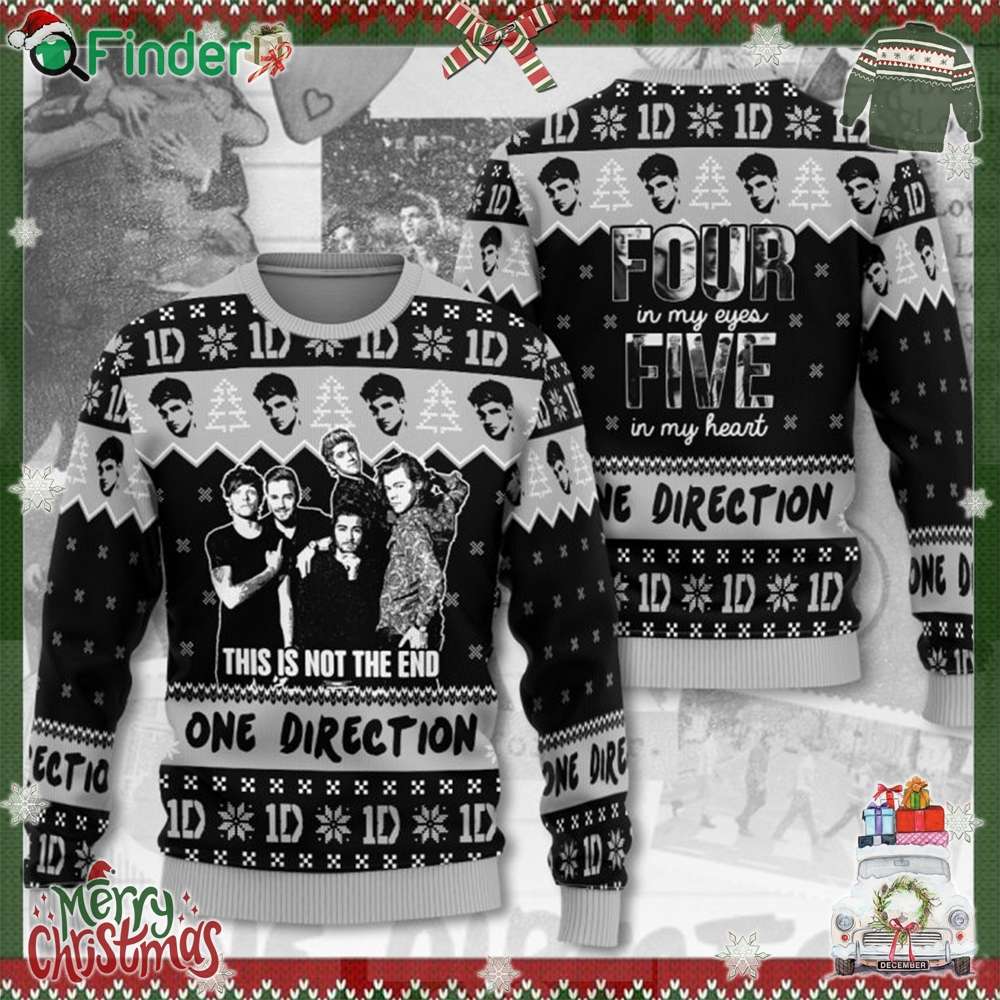 Liam Payne X One Direction This Is Not The End Four In My Eyes Five In My Heart 3d Ugly Sweater Liam Payne X One Direction This Is Not The End Four In My Eyes Five In My Heart 3d Ugly Sweater