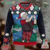 Golf Santa Claus Christmas Funny Ugly Sweater