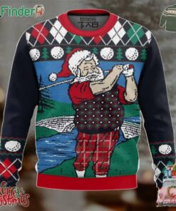 Golf Santa Claus Christmas Funny Ugly Sweater