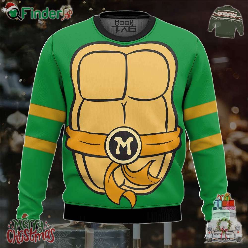Mike Outfit Teenage Mutant Ninja Turtles Ugly Christmas Sweater Mike Outfit Teenage Mutant Ninja Turtles Ugly Christmas Sweater