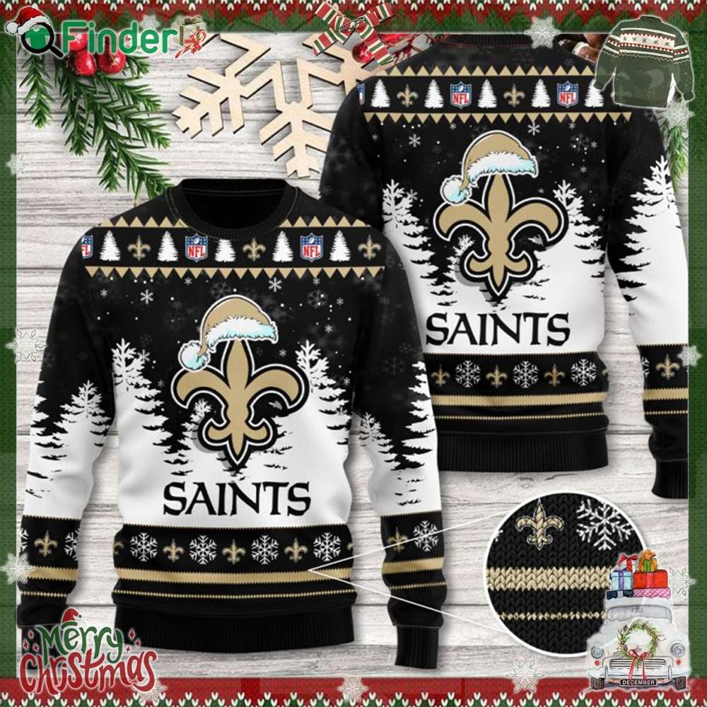 New Orleans Saints Nfl Merry Christmas 3d Ugly Sweater New Orleans Saints Nfl Merry Christmas 3d Ugly Sweater