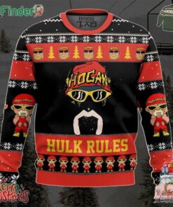 Hulk Rules Hulk Hogan Wwe Christmas Ugly Sweater For Fans