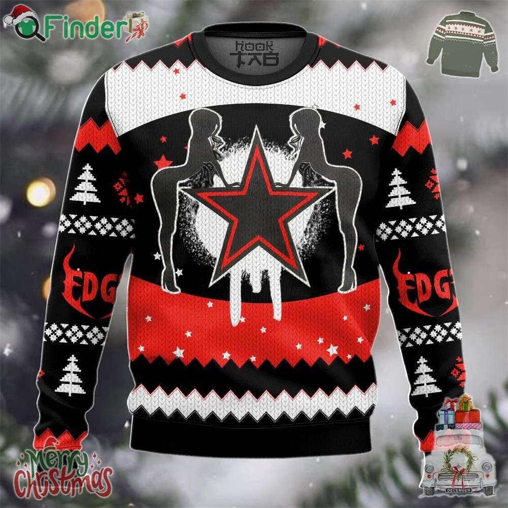 Its Easy Bein Sleazy Edge Wwe Christmas Holiday Gift Ugly Christmas Sweater Its Easy Bein Sleazy Edge Wwe Christmas Holiday Gift Ugly Christmas Sweater