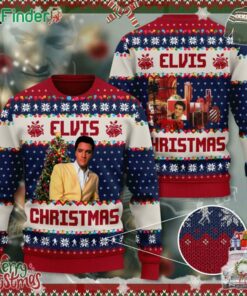 Elvis Christmas Vintage 3d Ugly Sweater