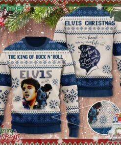 The King Of Rock N' Roll Elvis Christmas Ugly Sweater