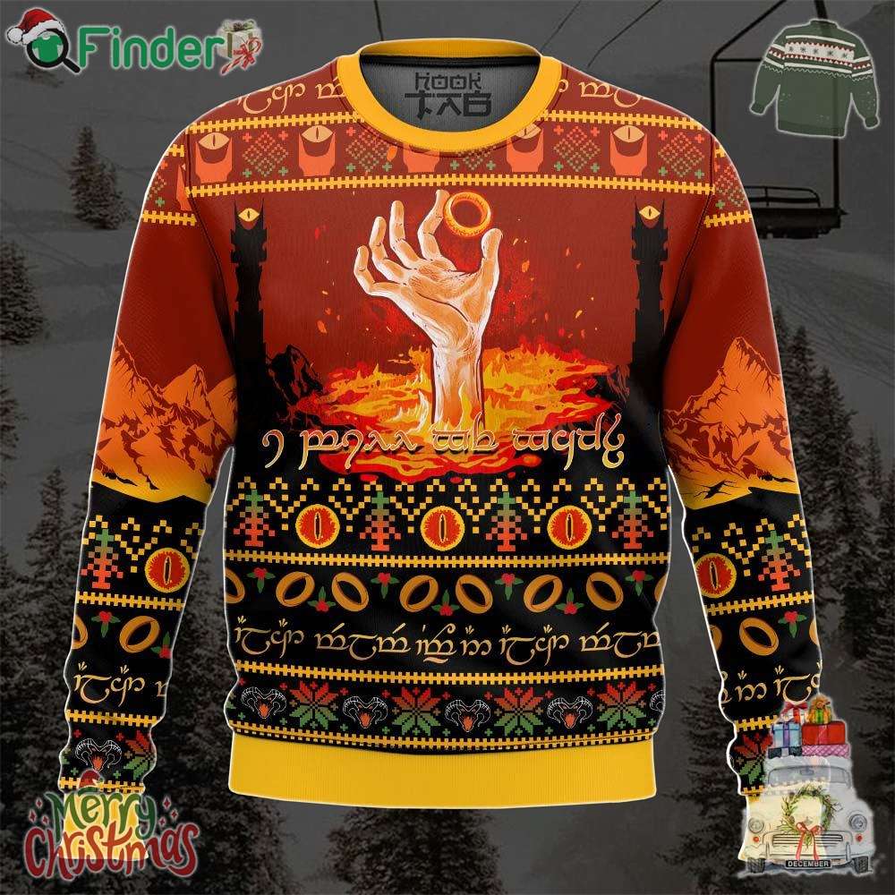 Ill Be Back Lord Of The Ring Ugly Sweater Christmas Party Ill Be Back Lord Of The Ring Ugly Sweater Christmas Party