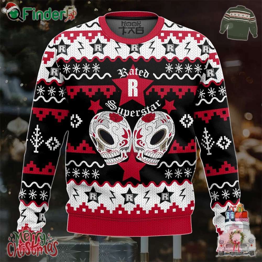 The Rated r Superstar Edge Wwe Ugly Sweater The Rated-r Superstar Edge Wwe Ugly Sweater