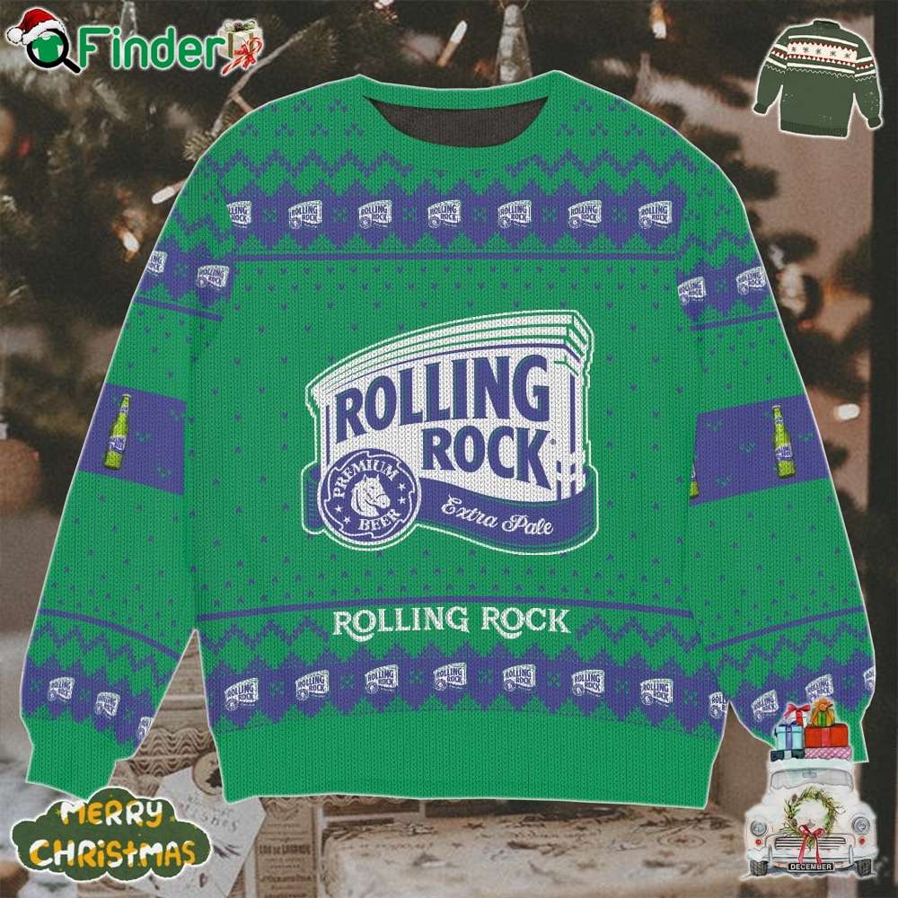 Rolling Rock Premium Beer Extra Pale Ugly Christmas Sweater Gift For Xmas Rolling Rock Premium Beer Extra Pale Ugly Christmas Sweater Gift For Xmas