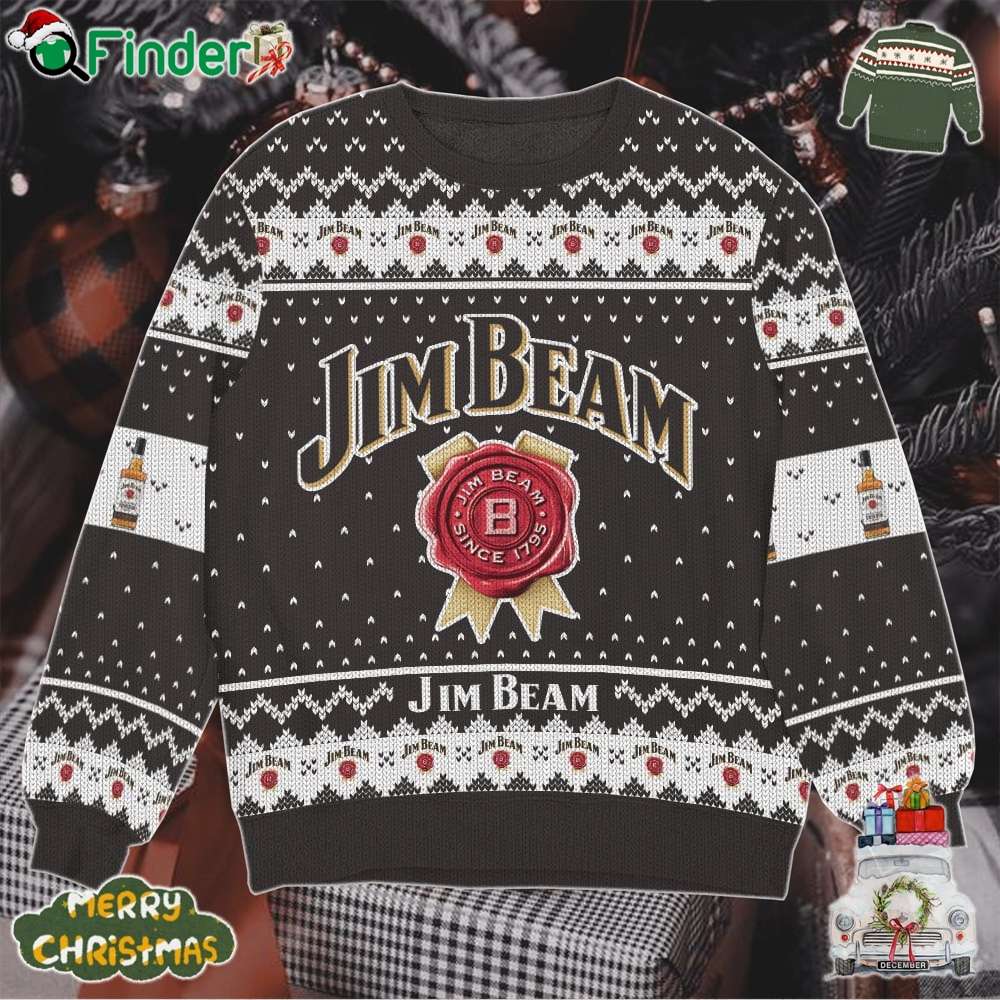 Jim Beam Since 1795 Ugly Christmas Sweater Jim Beam Since 1795 Ugly Christmas Sweater