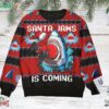 Santa Jaws Is Coming Christmas Ugly Sweater Gift For Xmas