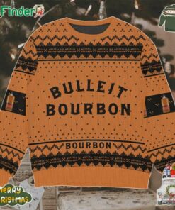 Bulleit Bourbon Ugly Christmas Sweater Gift For Xmas